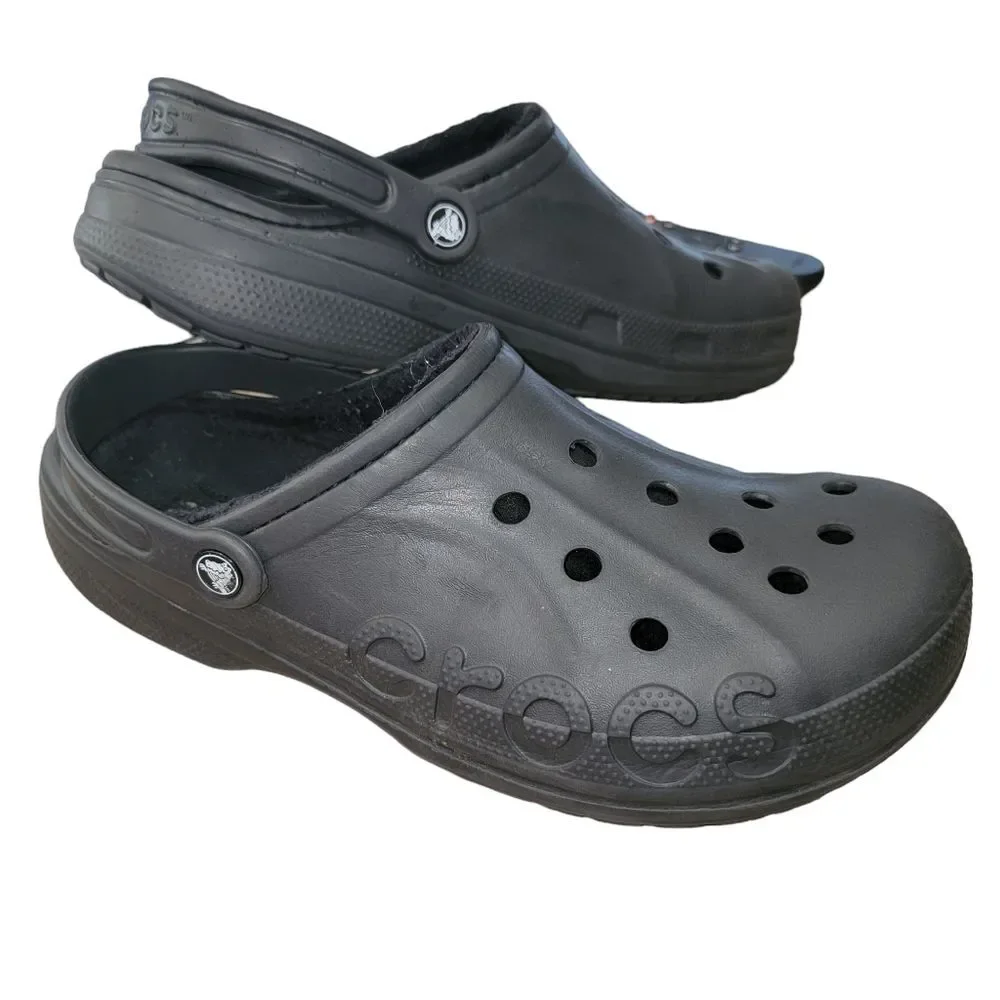 Crocs Men's Baya Clog,  Lined Graphite black size 10
